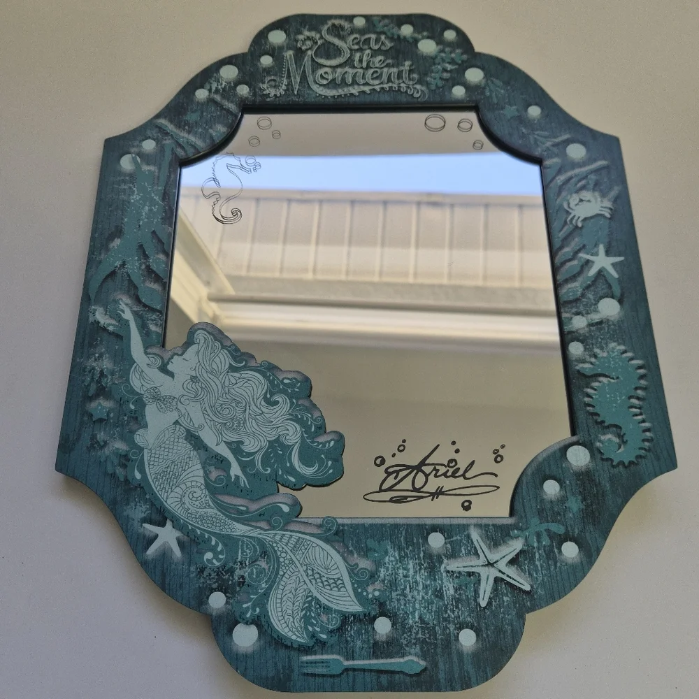 New Disney Parks Ariel Little Mermaid Mirror Teal And Aqua